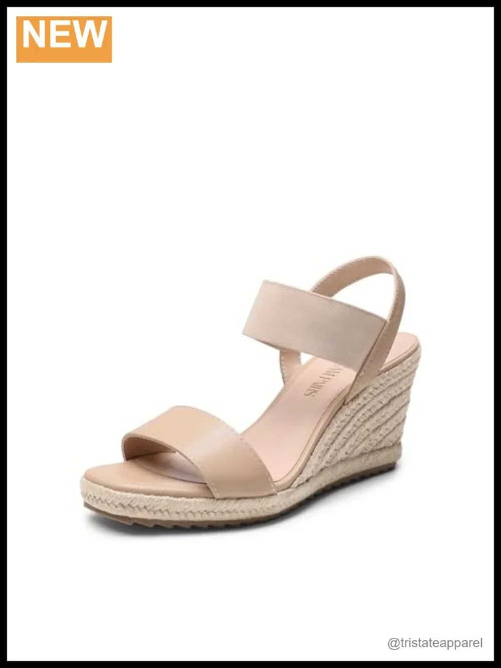 Wedge Platform Espadrille Sandals with Elastic Ankle Strap